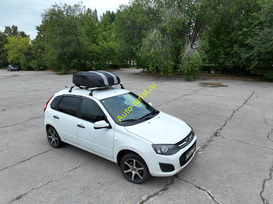Автобокс на крышу (тканевый) на П-скобах "ArmBox 350" (100*80*30см)